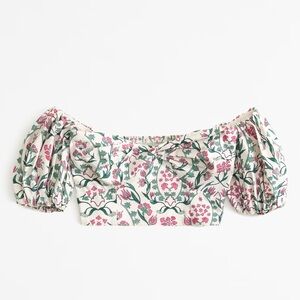 Abercrombie and Fitch Poplin Off-The-Shoulder Top